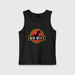 Майка детская хлопок No wi-fi, цвет: черный