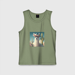 Детская майка Лама в шляпе