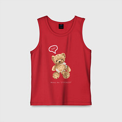 Майка детская хлопок Pain makes me stranger, цвет: красный