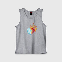 Детская майка Лёд и пламя Сердце