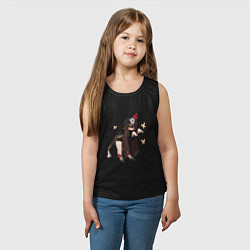 Майка детская хлопок Озорная Ху Тао, цвет: черный — фото 2