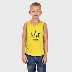 Майка детская хлопок Черная корона, цвет: желтый — фото 2