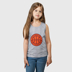 Майка детская хлопок Love basketball, цвет: меланж — фото 2