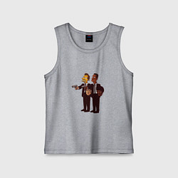 Майка детская хлопок Simpsons fiction, цвет: меланж