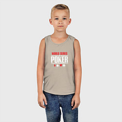 Майка детская хлопок Мировая серия покера, цвет: миндальный — фото 2