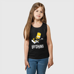 Майка детская хлопок Offspring Барт Симпсон рокер, цвет: черный — фото 2