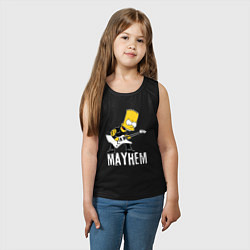 Майка детская хлопок Mayhem Барт Симпсон рокер, цвет: черный — фото 2