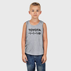 Майка детская хлопок Любимая Тойота, цвет: меланж — фото 2