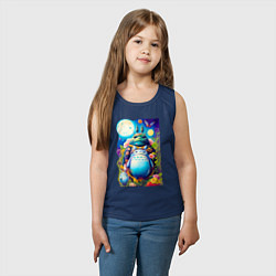 Майка детская хлопок Тоторо и другие персонажи - нейросеть, цвет: тёмно-синий — фото 2