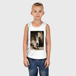 Майка детская хлопок Космос-Aelliren, цвет: белый — фото 2