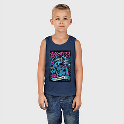 Майка детская хлопок Blink 182 рок группа, цвет: тёмно-синий — фото 2