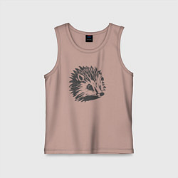 Майка детская хлопок Маленький ежик, цвет: пыльно-розовый