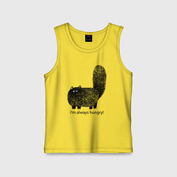 Детская майка Кот, который всегда голодный - мем