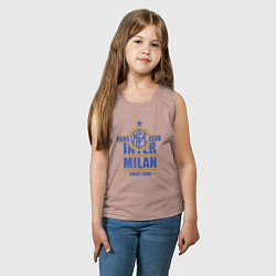Майка детская хлопок Inter Milan fans club, цвет: пыльно-розовый — фото 2