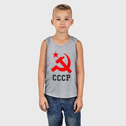 Майка детская хлопок СССР стиль, цвет: меланж — фото 2