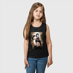 Майка детская хлопок Jinx model, цвет: черный — фото 2