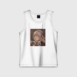 Майка детская хлопок Цзин Юань, цвет: белый