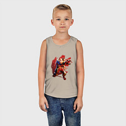 Майка детская хлопок Street Fighter 6 Zangief, цвет: миндальный — фото 2