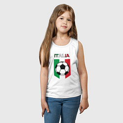Майка детская хлопок Футбол Италии, цвет: белый — фото 2