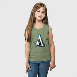 Майка детская хлопок Team Aster logo, цвет: авокадо — фото 2