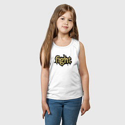 Майка детская хлопок Fight graffiti, цвет: белый — фото 2