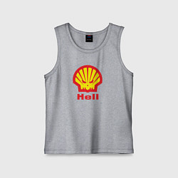 Майка детская хлопок Hell, цвет: меланж