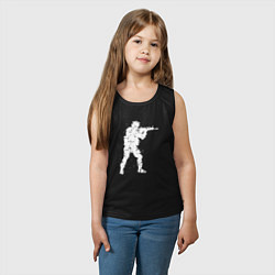 Майка детская хлопок Soldier counter strike, цвет: черный — фото 2