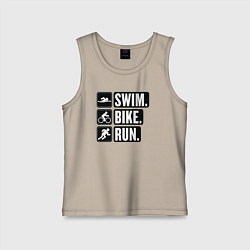 Детская майка Swim bike run