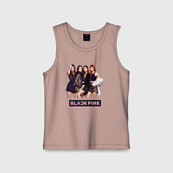 Майка детская хлопок Rose Blackpink kpop, цвет: пыльно-розовый