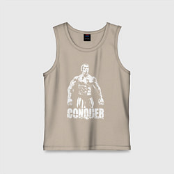 Майка детская хлопок Arnold conquer, цвет: миндальный