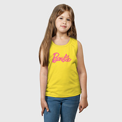 Майка детская хлопок Блестящий логотип Барби, цвет: желтый — фото 2