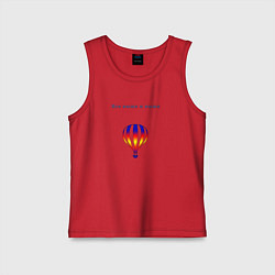 Майка детская хлопок Все выше и выше, цвет: красный