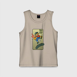 Майка детская хлопок Катай или рыдай, цвет: миндальный