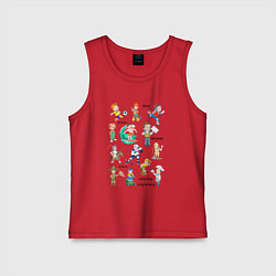 Майка детская хлопок Все могу - всё умею, цвет: красный