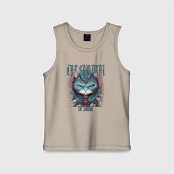 Детская майка С котиком самураем