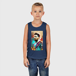 Майка детская хлопок Lionel Messi - football - striker, цвет: тёмно-синий — фото 2