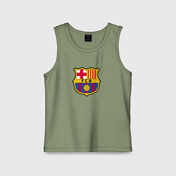 Майка детская хлопок Barcelona fc sport, цвет: авокадо
