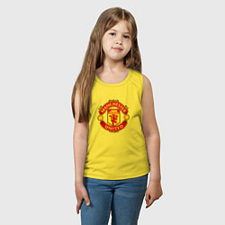 Майка детская хлопок Манчестер Юнайтед фк спорт, цвет: желтый — фото 2