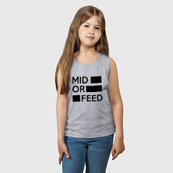Майка детская хлопок Mid or feed, цвет: меланж — фото 2