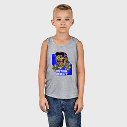 Майка детская хлопок Virtual reality, цвет: меланж — фото 2