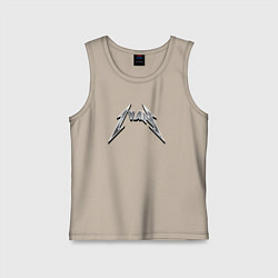 Майка детская хлопок Иван в стиле группы Металлика, цвет: миндальный