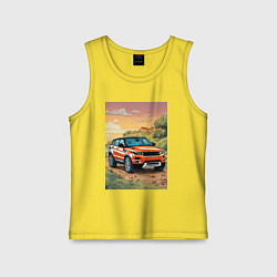 Майка детская хлопок Land rover evoque, цвет: желтый