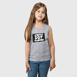 Майка детская хлопок ДДТ - логотип, цвет: меланж — фото 2