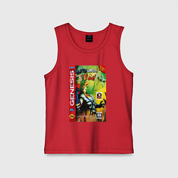 Майка детская хлопок Earth worm jim cover, цвет: красный