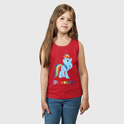 Майка детская хлопок Крутая Рейнбоу Дэш, цвет: красный — фото 2