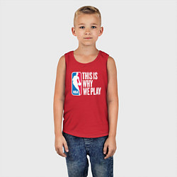 Майка детская хлопок NBA вот почему мы играем, цвет: красный — фото 2