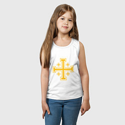 Майка детская хлопок Крест рыцарей Иерусалима и Эдессы, цвет: белый — фото 2