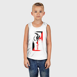 Майка детская хлопок Боевые искуства black and red, цвет: белый — фото 2
