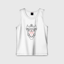 Майка детская хлопок Bring Me the Horizon - logo, цвет: белый