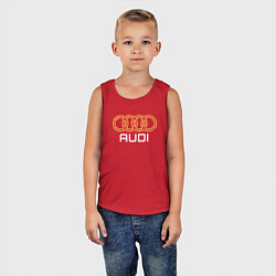 Майка детская хлопок Audi fire, цвет: красный — фото 2